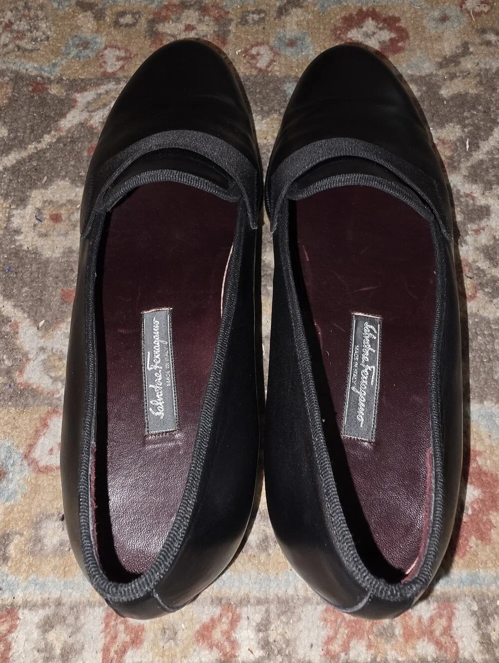 SALVATORE FERRAGAMO Gorgeous Black Formal/Tuxedo Dress Slipons Size 11.5 NEW!